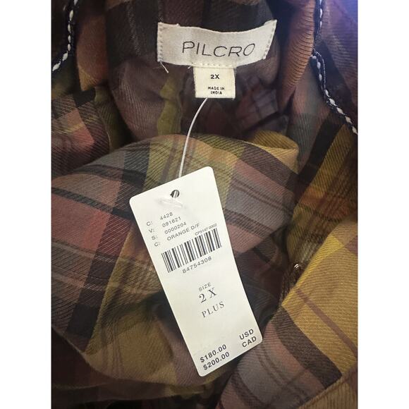 NWT Anthropologie Pilcro Long Sleeve Tiered High Low Dress Oversize Plus Size 2X - Picture 12 of 16